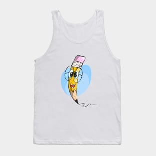 Cute Pencil Character Tank Top